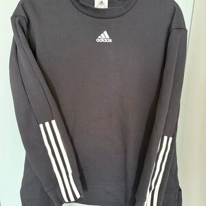 adidas Black Sweatshirt with White Stripes